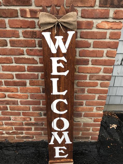 hanging welcome sign outdoor